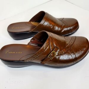 Wear Ever Women's  Size 8M NoahBrush Brown Mule Slip-ons